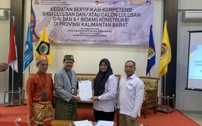 SERTIFIKASI KOMPETENSI BAGI LULUSAN DAN CALON LULUSAN S1 BIDANG KONSTRUKSI PROVINSI KALIMANTAN BARAT