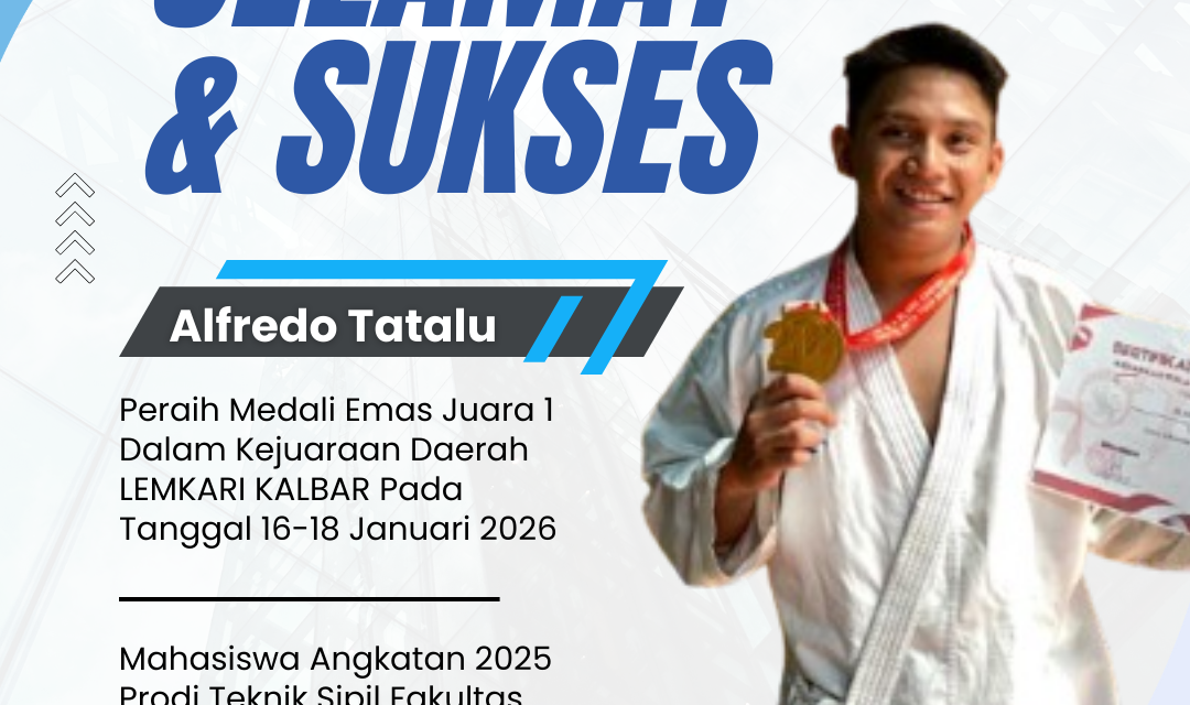 Mahasiswa Teknik Sipil Raih Emas Lemkari Kalbar 2026