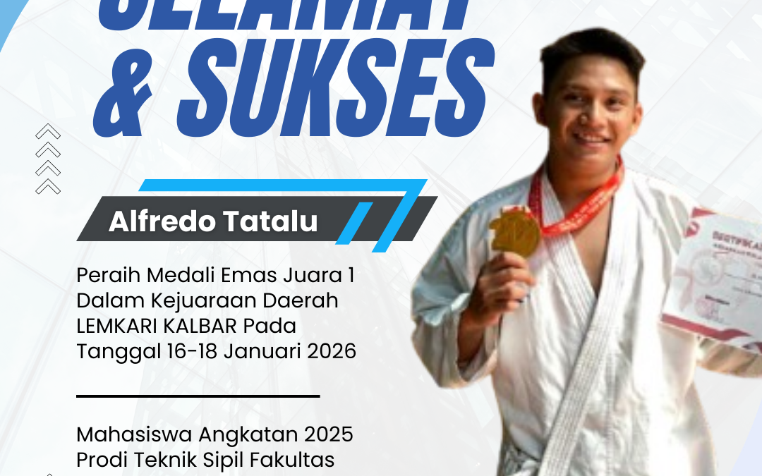 Mahasiswa Teknik Sipil Raih Emas Lemkari Kalbar 2026