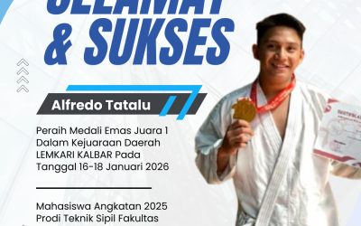 Mahasiswa Teknik Sipil Raih Emas Lemkari Kalbar 2026