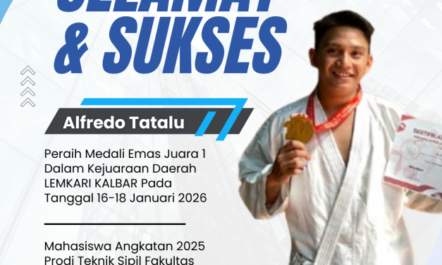 Mahasiswa Teknik Sipil Raih Emas Lemkari Kalbar 2026